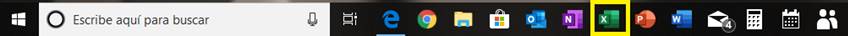 14 Barra de iconos Windows Excel